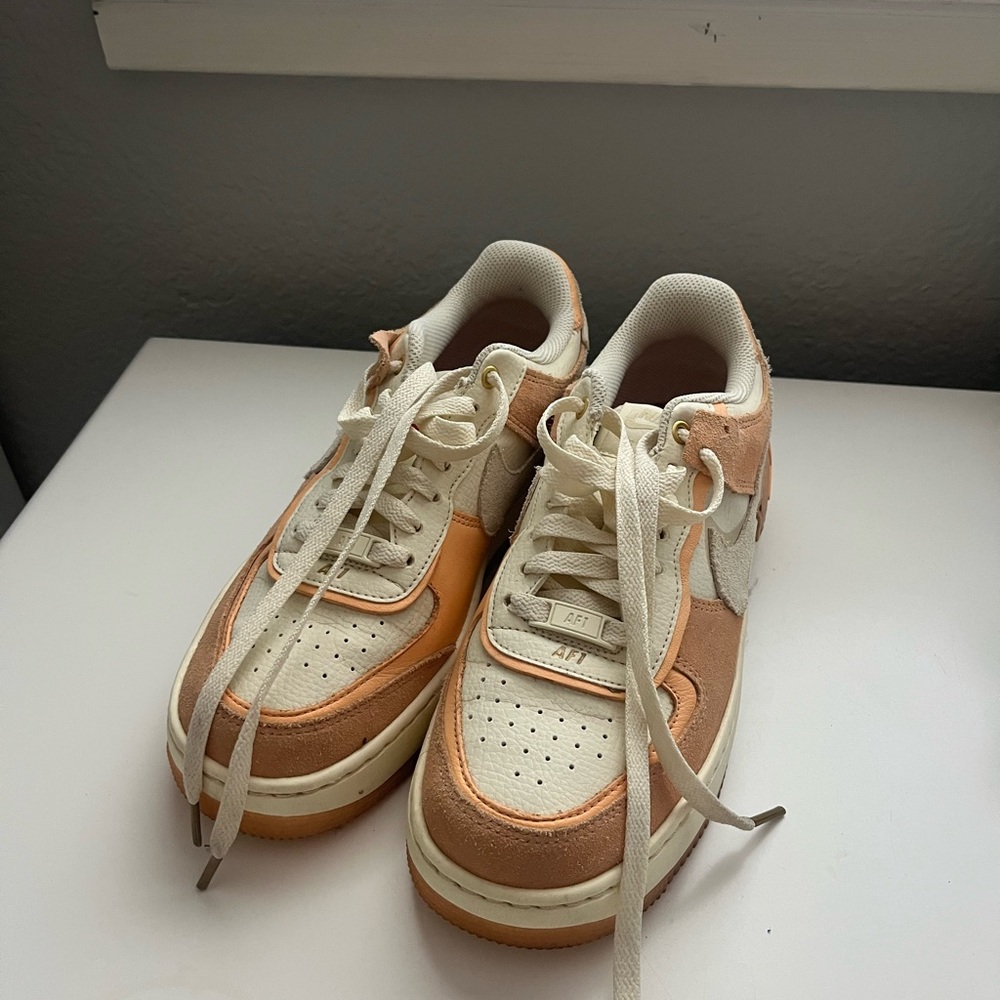 Cream and Tan Sneakers